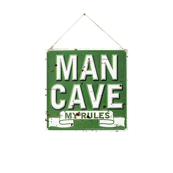 "Man Cave My Rules" Wall Sign