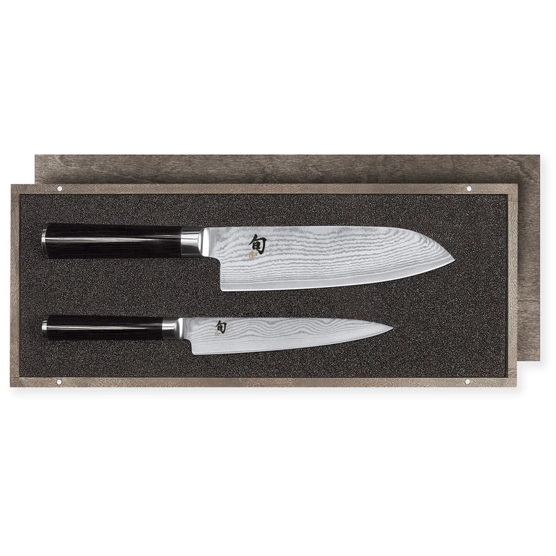 Kai Shun Classic Damascus Knife Set Santoku