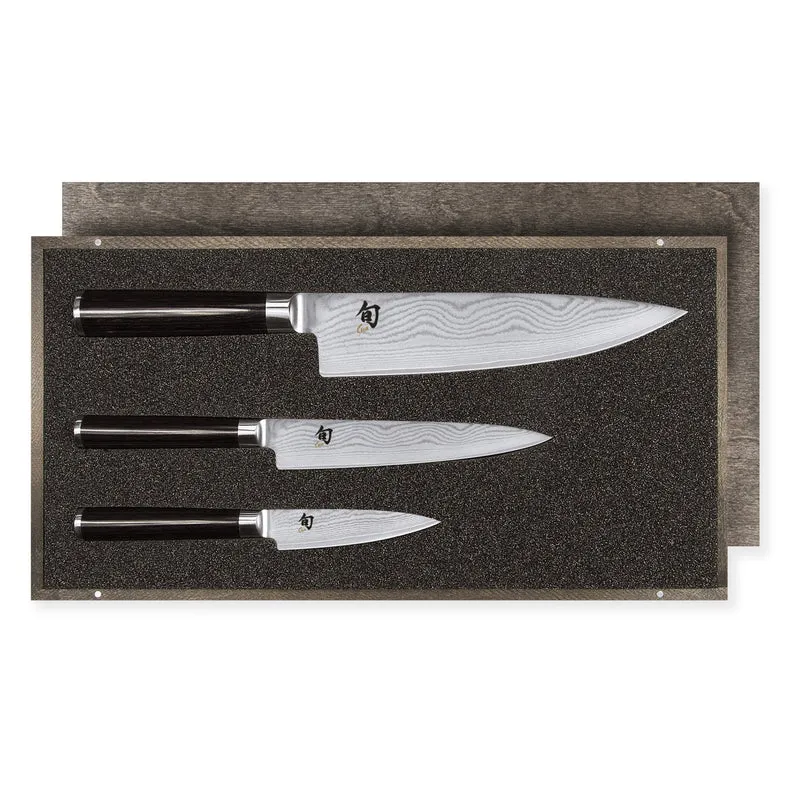 Kai Shun Classic Damascus 3 Knife Set