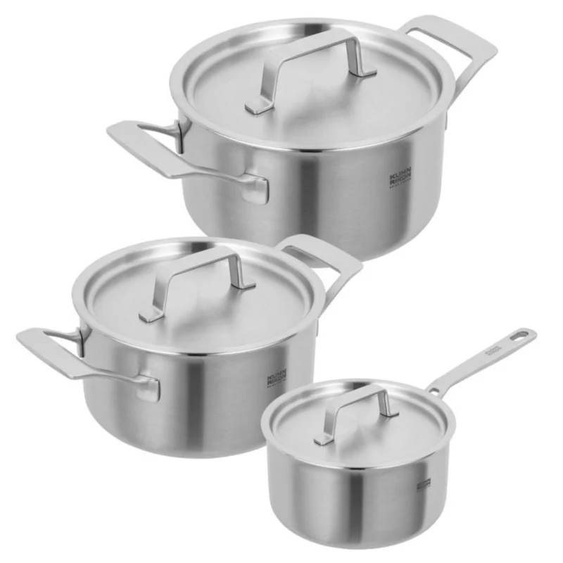 Batería de 3 piezas de acero inoxidable Fiveply Kuhn Rikon
