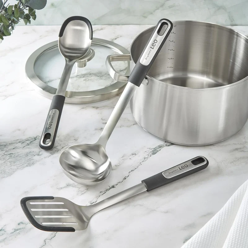 Set de cuchara para servir, cucharón y espátula ranurada de cocina Berghoff