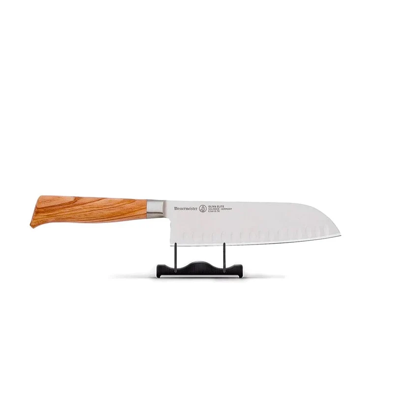 Messermeister - Santoku Oliva Luxury de 16,5 cm con hoyuelos