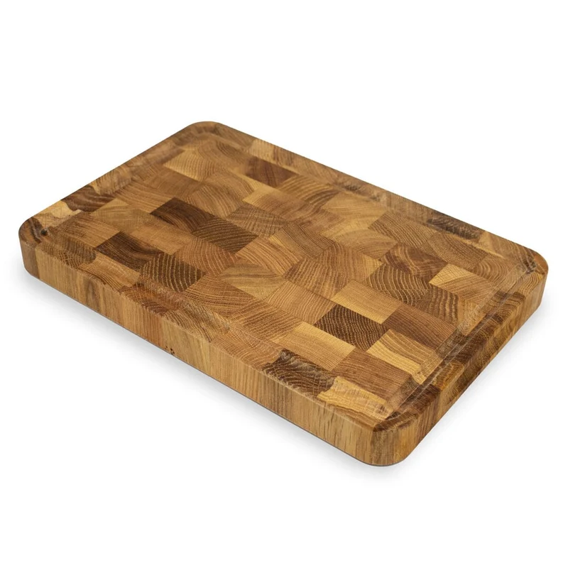 Satake - Tabla de cortar Roble cortada con canalón - 30x20x3 cm