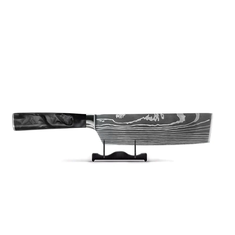 Japonés Damasco Impresión Onyx Epoxi - Cuchillo Nakiri