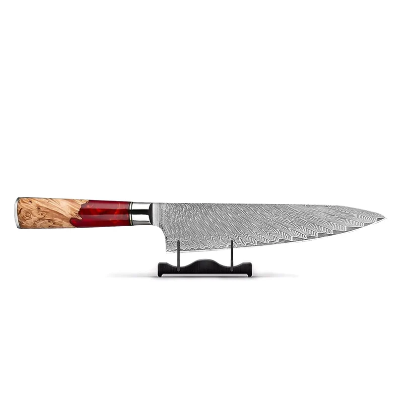 Shinrai Japan - Cuchillo Chef Damasco Epoxi Rubí 20 cm